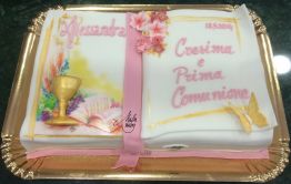 Cake Design Comunione Torta Libro